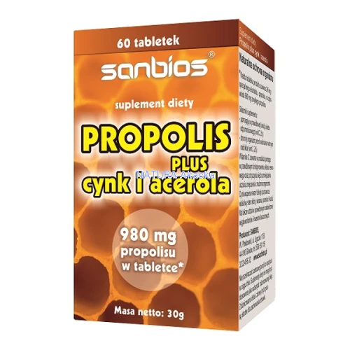 Propolis Plus cynk i acerola 60 tabl.