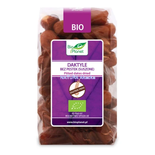 Daktyle bez pestek suszone bezglutenowe BIO 400 g