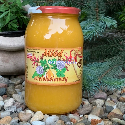 Miód wielokwiatowy 1,3 kg (ks. E. Marciniak)