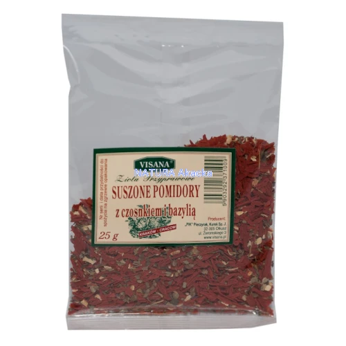 Suszone pomidory+czosnek+bazylia 25 g
