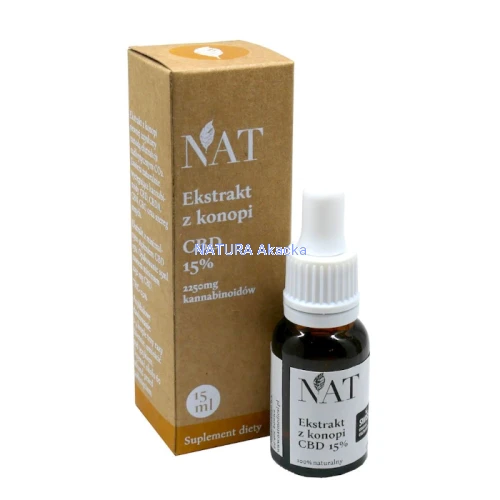 NAT ekstrakt z konopi CBD 15% - 15 ml