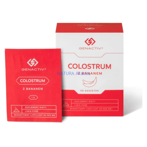 GENACTIV Colostrum z bananem 500 mg/ 30 saszetek
