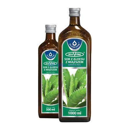 Oleofarm Sok z aloesu z miąższem AloeVital 500 ml 