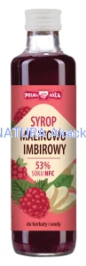 Syrop malinowo-imbirowy 53% soku 250 ml