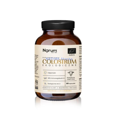 5904624316583 Colostrum ekologiczne 60 kapsułek Narum