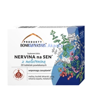 Nervina na sen z melatoniną 30 tabl. PRODUKTY BONIFRATERSKIE