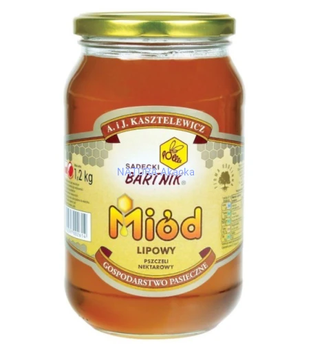 5900597002614 Miód lipowy 1,2kg Bartnik