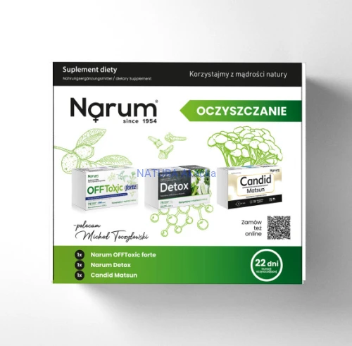 5904624316668 OCZYSZCZANIE KOMPLEKS zestaw Narum Narum OFFToxic Forte Narum Detox Candid Matsun