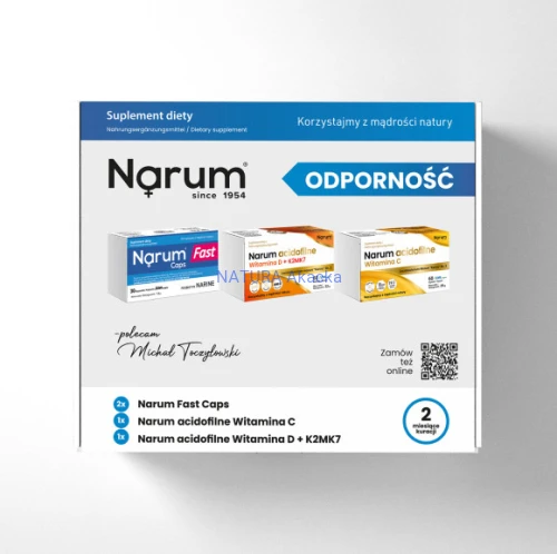 5904624316675 ODPORNOŚĆ zestaw Narum Narum Fast Caps Narum Acidofilne Witamina C Narum Acidofilne Witamina D + K2MK7