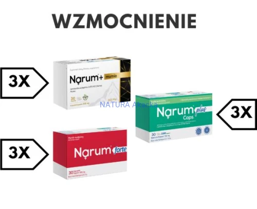 2904624522901 WZMOCNIENIE zestaw Narum Narum + Mumio Narum Forte Narum Plus