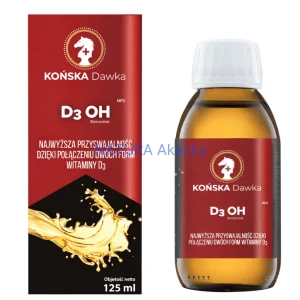 Witamina D3 OH 50000 IU/ml 125ml Końska dawka - mieszanka paszowa dietetyczna 