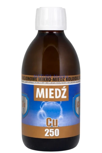 5905133149105 Niejonowe NANO -MIEDŹ KOLOIDALNA Cu 250 /300ml Mikro-Miedź koloidalna Cu250 25ppm Pro Aktiv