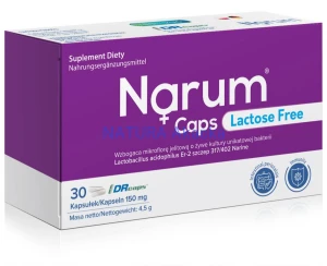 Narum Caps Lactose Free - Probiotyk bez laktozy W TRAKCIE i PO ANTYBIOTYKOTERAPII 150 mg 30 szt