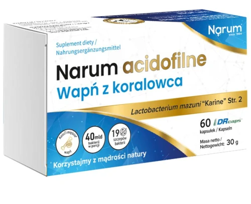 4850016650807 Narum acidofilne Wapń z koralowca | 60 kapsułek