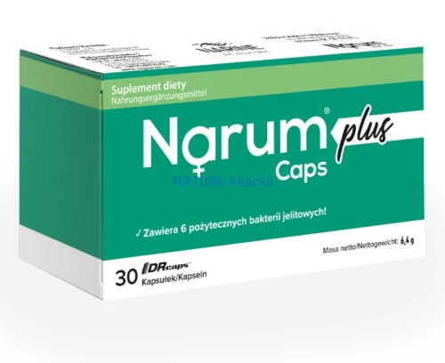 4850016650104 Narum Plus Prawidłowa perystaltyka jelit 30kaps