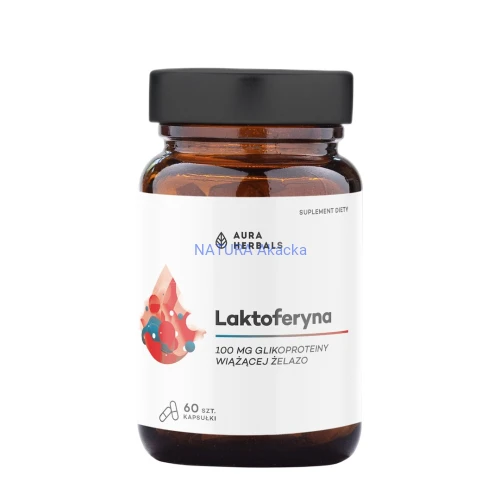 5902479616124 AURA HERBALS Laktoferyna 100mg, 60 kaps.