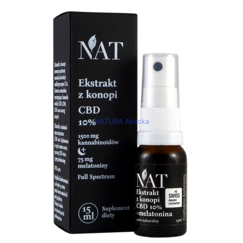 5903933062082 NAT Ekstrakt z konopi Full Spectrum 10% CBD + melatonina 15ml aerozol
