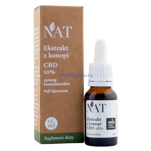 5907501896710 NAT Ekstrakt z konopi Full Spectrum 10% CBD 15ml