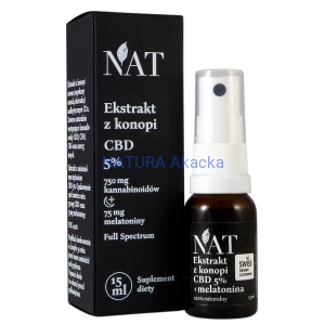 NAT Ekstrakt z konopi Full Spectrum 5% CBD + melatonina 15ml aerozol
