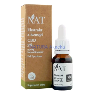 NAT Ekstrakt z konopi Full Spectrum 5% CBD 15ml