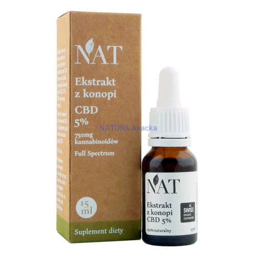 5907501896703 NAT Ekstrakt z konopi Full Spectrum 5% CBD 15ml