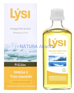 LYSI Tran islandzki o smaku cytrynowym 240ml