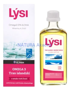 LYSI Tran islandzki o smaku tutti frutti 240ml