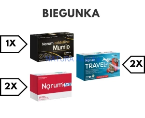 BIEGUNKA zestaw Narum (1x Narum Acidofilne Mumio, 2x Narum Forte, 2x Narum Travel)