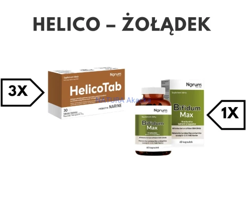 2904624523021  HELICO ŻOŁĄDEK zestaw Narum HelicoTab Narum Bifidum Max