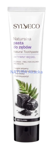 5906657522658 Pasta do zębów z węglem aktywnym bez fluoru 100ml SYLVECO