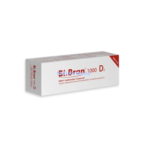 8582000023408 BioBran/BiBran/Bi.Bran 1000mg z witaminą D3 30 saszetek MGN-3 40 tabletek D3