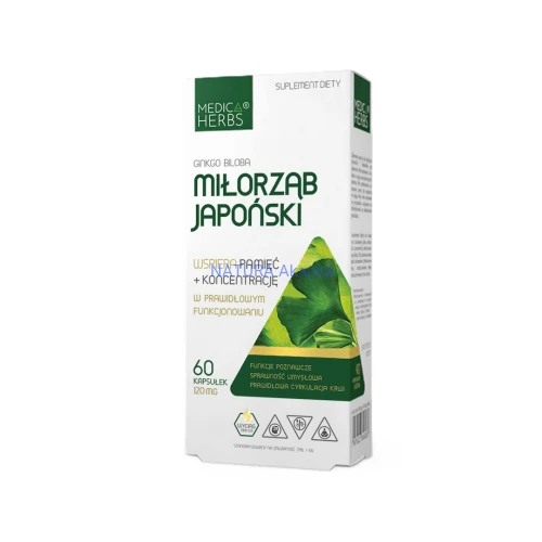 5907622656071 MEDICA HERBS Miłorząb Japoński 120mg, 60 kaps.