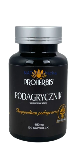5902687152247 PROHERBIS Podagrycznik pospolity 450mg, 100 kapsułek