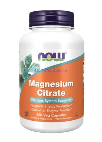 733739012944 NOW FOODS Magnesium Citrate 888mg (133mg magnezu), 120vcaps. - Cytrynian magnezu