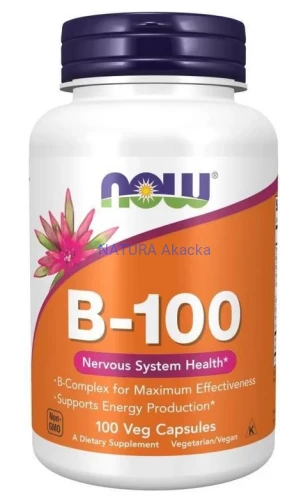 733739004369 NOW FOODS Witamina B-100, 100vcaps. - Kompleks Witaminy B