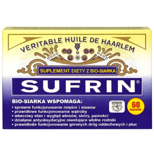 5906843093405 SUFRIN suplement diety z BIO-SIARKĄ 125mg, 60 kapsułek