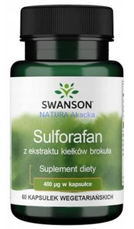 087614060484 SWANSON Sulforafan - ekstrakt z kiełek brokuła 400mcg, 60kaps.