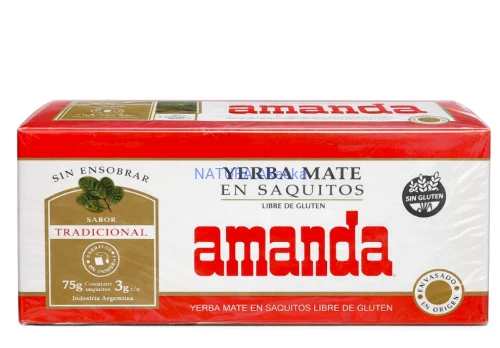 7792710006153 Yerba Mate AMANDA klasyczna fix 25*3g (saszetki bez koperty)