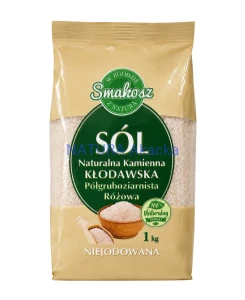 SMAKOSZ Sól kłodawska półgruboziarnista naturalna kamienna niejodowana 1kg