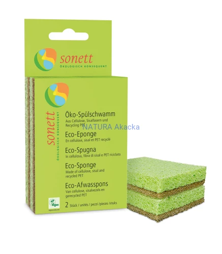 4007547605008 Sonett Eko-gąbka do mycia naczyń - cena za 2 szt. w dwupaku
