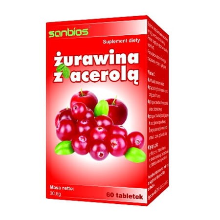 Żurawina z acerolą 60 tabl.