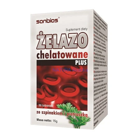 Żelazo Chelatowane Plus 30 tabl.